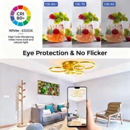 Home Ceiling Chandelier Modern Luxury Ring Ceiling Lamp Nordic Minimalist Lighting Smart Remote Control Ceiling Light Fixture
