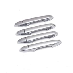 For Honda Fit Jazz 2014 2015 2016 2017 2018 2019 2020 Carbon Fiber Chrome Car Side Door Handle Cover Sticker Styling Accessories