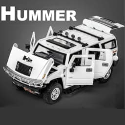 1/24 HUMMER H2 Alloy Car Model Diecasts & Toy Metal Off-road Vehicles Car Model Simulation Sound and Light Collection Kids Gifts