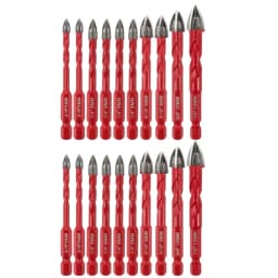 FOCSTOL Carbide Core Bit 6mm 10PCS Drill Bit Set Quick-fit Shank Tipped Hole Saw Woodworking For Plastic Masonry Ceramic Tile