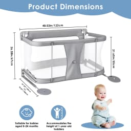 Baby bassinets bedside sleeper, co sleeping bed for baby, for co sleeper for baby in bed, Portable Crib, breathable and visible mesh window