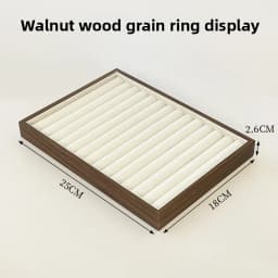 High-end Walnut Pattern Jewelry Tray Large Capacity Multi-grid Ring Necklace Stud Earrings Jewelry Storage Display Tray
