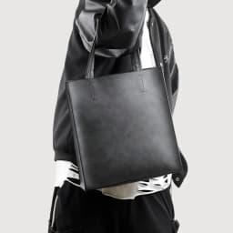 Men's Vertical Large Capaci Handbag Faionable mat Commuter Busin Laptop Bag with Sub-bag Soft PU Material