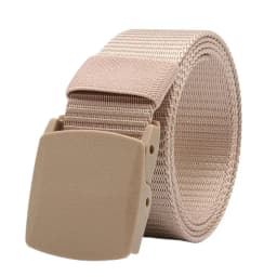 Nylon Waist Belt for Men Adjustable Square Buckle Lightweight Outdoor Sports Men Waist Belt 125cm