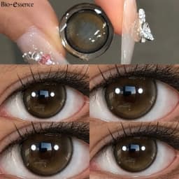 Bio-essence 1 Pair Big Eye Korean Lenses Colored Contact Lenses with Degree Myopia Lenses Green Lenses Black Lenses Prescription