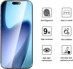 4pcs Protective Glass On For iPhone 17 16 15 14 13 12 11 Pro XR X XS Max Screen Protector For iPhone 17Air SE 12 13 Mini Glass