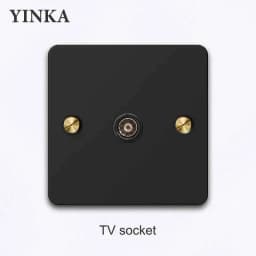 YINKA Stainless Steel Light Switch with Copper Toggle, Durable Modern Metal Wall Switch for Home, Single/Double/Triple Options