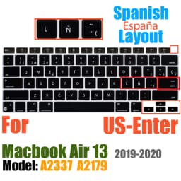 Keyboard Cover For MacBook Air 13 inch 2022 2021 2020 Release A2337 M1 A2179 with Touch ID Waterproof Protective Silicone Skin