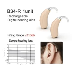2025 New Rechargeable Digital Hearing Aids for Seniors Portable Sound Amplifier Deaf Elderly BTE Hearing Aid