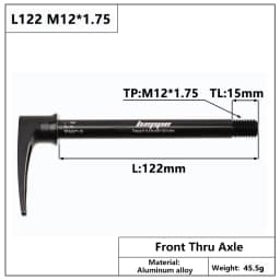 HEPPE MTB Road Bike Thru Axle Front Fork Shaft Skewers 12x100 12x110 Rear Thru Axle 12x142 12x148 Quick Release M12xP1.0/P1.75