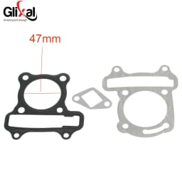 Glixal GY6 50cc 60cc 80cc 100cc 105cc Head and Base Cylinder Gasket Set for 139QMB 139QMA 4-Stroke Gas Scooter Moped ATV Engine