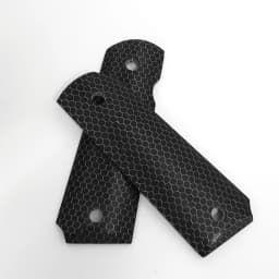 1pair 1911 Grips Black C-Tek Honeycomb Pattern Resin Handle Grips Patch Custom Grips CNC Handle Grips