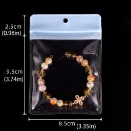 10Pcs Multi Size EVA Hang Hole Self Seal Packaging Bags Jewelry Organizer For Earrings Bracelet Storage Display Gift Packaging