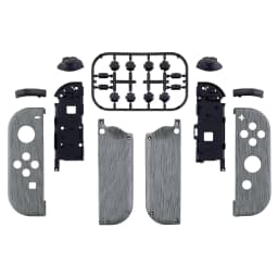 eXtremeRate Custom Patterned Controller Housing Shell Case with Full Set Buttons for NS Switch JoyCon & OLED Joycon - Wood Grain