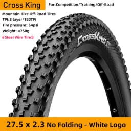 Continental Cross King 27.5 29 2.2 2.3 MTB Steel Wire Tire180TPI Mountain Bicycle ShieldWall System Non-Folding Tyre