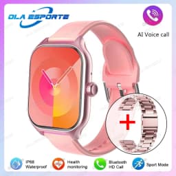 2026 New Smart Watch For Android IOS 2.01Inch Color Screen Bluetooth Call Blood Oxygen/Pressure Monitoring SmartWatch Women HT30