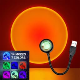 ZK40 LED Sunset Lamp Nightlights USB Projector Birthday Party Decoration Mood Lights For Bedroom Living Room wall Photography