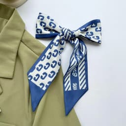 Korean green headband long small silk scarf for Women, Soft Comfort Elastic Headband, Workout Daily Casual Evening Gift Chic