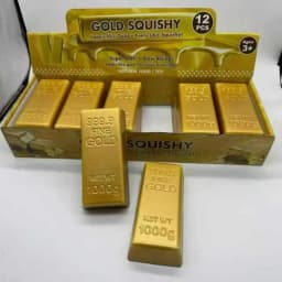 1PCS Simulate Gold Brick Squishy Slow Rising Stress Relief Toy Realistic Gold Bar Squeeze Anti-Anxiety Fidget Toy Party Favors