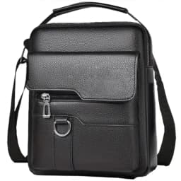 Men's Cross-Body Bag with Multi-Layered Pockets, Adjustable Shoulder Strap, Business Single-Shoulder Bag