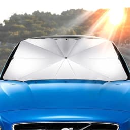Car Windshield Sun Shade, Foldable Umbrella Sunshade/Cover for Most Cars Reflective Sunshade for Car Front Windshield