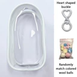 For Mini Labubu Pin For Love V4 Transparent Colorful Protector Case Doll Accessories Plush Doll Display Bag Outdoor Keychain Toy