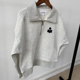 New style jacket for niche women, plush semi high neck zipper, loose fleece, pure cotton sweater