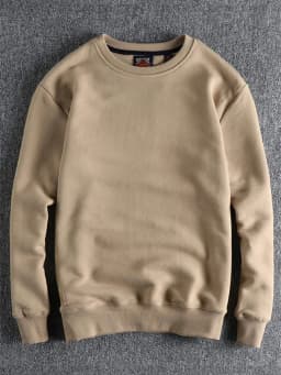 Autumn Winter American Retro Heavyweight Velvet Solid Color Sweatershirt Men's Fashion Pure Cotton Washed Youth Pullover Hoodies