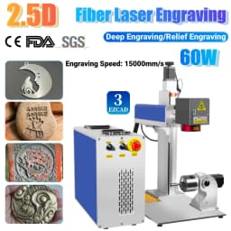 300W 2.5D JPT Mopa Fiber Laser Marking Cutting Machine Relief Deep Engraving Laser Engraver Gold Silver Ring Jewelry Marking