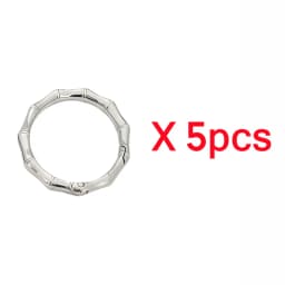 5-30pcs DIY Metal Bamboo Spring Ring 19-38mm Round Connector Buckle for Clasps Bag Handbag Carabiner Pendant Jewelry Accessory