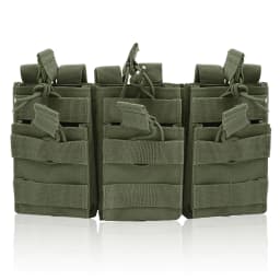 Outdoor Molle Pouch Triple Magazine Pouch Double-Layer Mag Pouches Universal Cartridge Holder for M4 M14 M16 AK AR