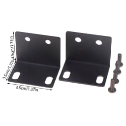 New 1 Set Metal 1U Rack Mount Ear Mounting Jointing With Screw Cap For Frame Box High Qulaity Wireless System Receiver Host