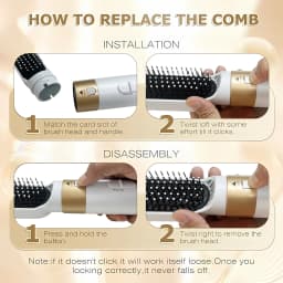 LUXLOCK 5-In-1 Hair Dryer Curling Iron Hot Air Comb Dyso Air Bag Hair Dryer Styling Tool Straightener Hairdressing Tool Gift