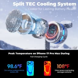 ICE Cooling Qi2.2 25W 3 in 1 Magnetic Wireless Charger Stand Fast Charging For Magsafe iPhone 17 Pro Max Apple Watch 2-8 Airpods