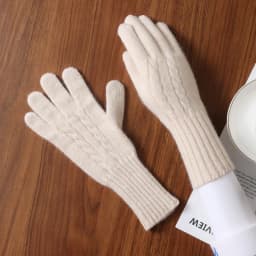 100% Wool Knitted Gloves Autumn/Winter Warm Gloves Classic Design Long Wrist Guard Mittens Classic Solid Color Cashmere Gloves