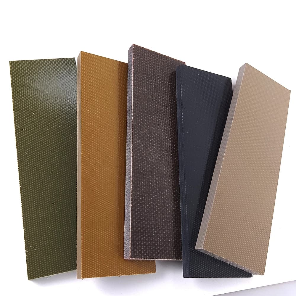 2pieces Flax Micata Knife Handle Material Template Board for DIY Knife Handle Making Material Craft Supplies 120x40x5mm