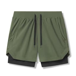 Men's 2-in-1 Running Shorts Quick Dry Gym Sports Shorts Double Layer Breathable Beach Fitness Inner Lining Summer 2025