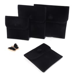 1PC Jewellery Pouch Packaging Bag Soft Velvet Gift Bracelet Necklace Earrings Rings Storage Button Velvet Bag Custom Logo