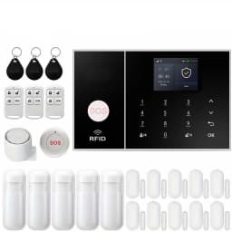 Wireless Alarm System 2.4GWiFi Home Security Kit with Door Motion Sensor Work with SmartLife APP Works with Alexa No Monthly Fee