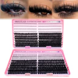 Large Capacity Eyelash Book 5D Fluffy 60D-300D Eyelash Bundle Mange Eyelash Nail Effect Fairy Anime Eyelashes Multiple Mixed Sty