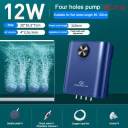 1PC Silent Aquarium Oxygen Air Pump with Check Valve Fish Tank Compactor Oxygenator Aquarium Air Compressor Aerator 220v 3w-14w