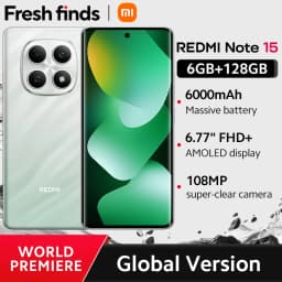 【World Premiere】Global Version Xiaomi Redmi Note 15 MTK Helio G100-Ultra Smartphone 6.77" AMOLED display 108MP camera 6000mAh