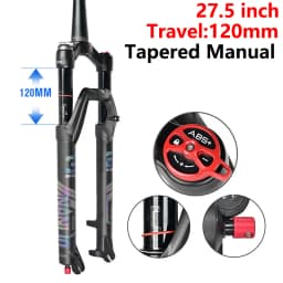Bicycle Fork 26 27.5 29 Inch MTB Air Damping Shock Absorption Boost Barrel Shaft 100/110mm Disc Brake Magnesium Alloy Front Fork