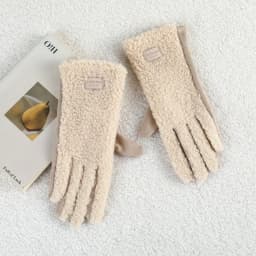 Winter Keep Warm Touch Screen Suede Gloves Women Fashion Elegant Personality Windproof Prevent Cold Add Velvet Thickened