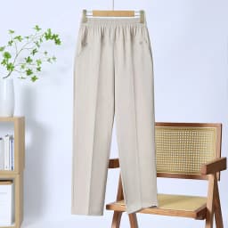 Summer women's soft pants/Capri pants plus size casual pants 2025 elastic waist office casual outdoor pants