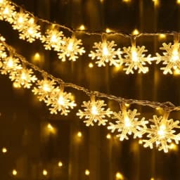 80/40/20/10 LED Christmas Fairy Light String USB Battery Box Powered Snowflake Light String New Year Decorative Light