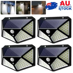 2/4X Waterproof LED Solar Powered Light Outdoor PIR Motion Sensor Garden Security