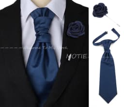 Newest Men's Soild Color Tie Brooch Set Red Ajustable NeckTie Luxury Gemstone Brooch Classic Suit Tuxedo Groom Wedding Accessory