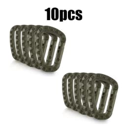 5/10/15/20pcs Tactical D-Shape Plastic Carabiner With Hard Spring Snap Clip ITW Keychain Gear Hook For Outdoor Camping Tools