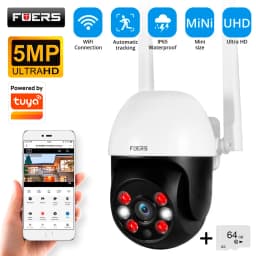 Fuers 8MP 4K IP Camera Outdoor Home Security Auto Tracking AI Human Detection WIFI CCTV Surveillance Camera Work With Tuya Smart